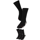 Het Apollo Thermo Wandelsokken Unisex 3-pack bestaat uit zwarte sportsokken met grijze accenten, gemaakt van een gerecyclede wolmix voor warmte en comfort. Versterkte hielen, tenen en subtiele rode details zorgen voor stijl en duurzaamheid.