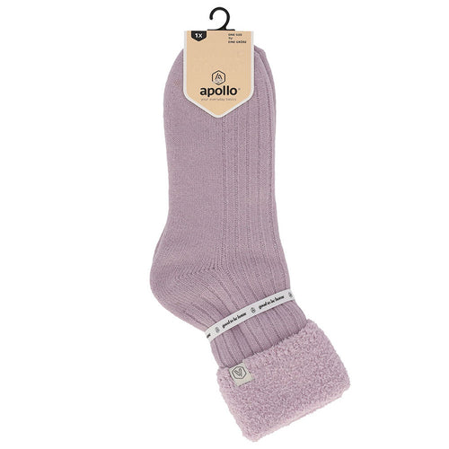 Apollo Dames Viscose Huissokken Lila - Zacht & Comfortabel