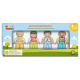 Gladi Magnetic Tiles 4-delige poppetjes set met kleurrijke magnetische figuurtjes