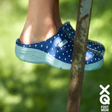 XQ Dames Tuinklompen Stippenprint - Instap & Lichtgewicht