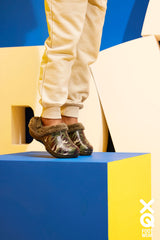 XQ Tuinklompen Jongens – met bontje & camouflage print