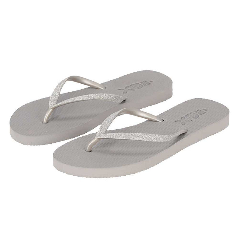 XQ Dames Slippers – Glitterbandjes Grijs