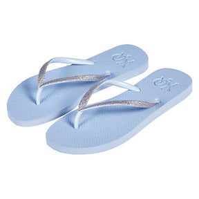 XQ Dames Slippers met Lichtblauwe Glitterbandjes – Instapmodel