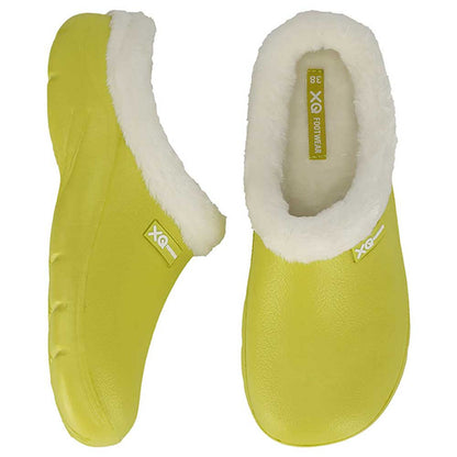 XQ Tuinklompen Dames Met Bontje Fashion – Groen