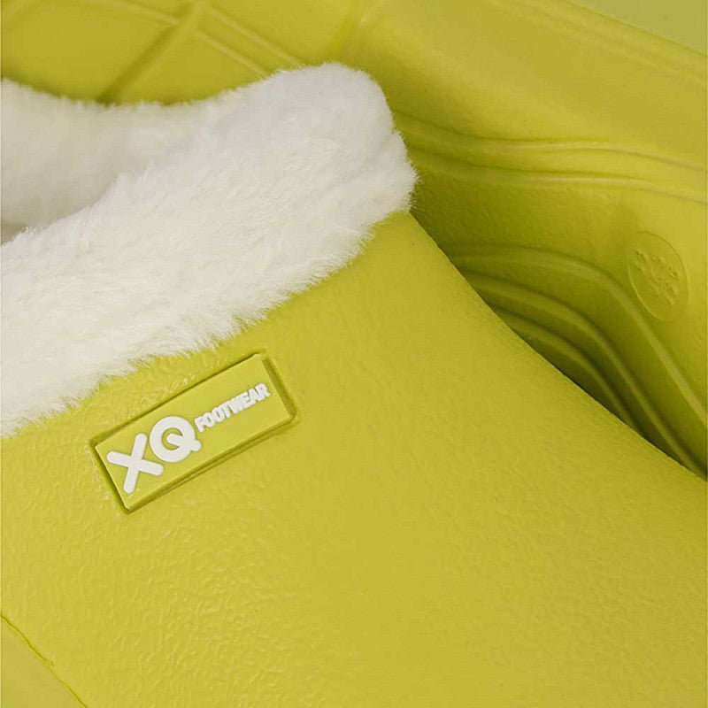 XQ Tuinklompen Dames Met Bontje Fashion – Groen