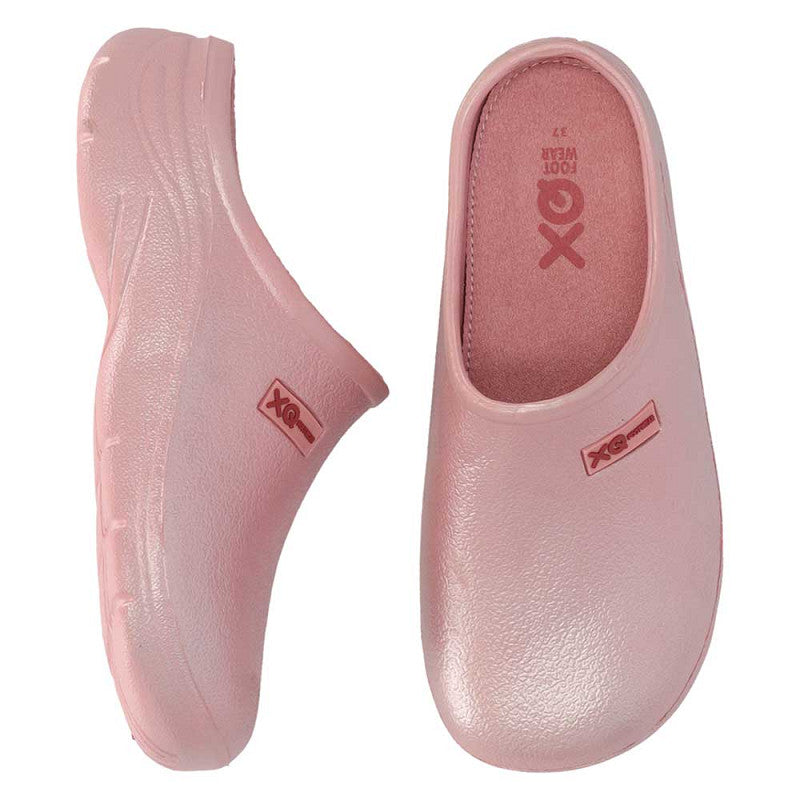 XQ Dames Tuinklompen Parelmoerglans Roze - Instap & Lichtgewicht