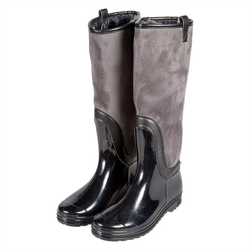 XQ Dames Regenlaarzen  Fashion Zwart