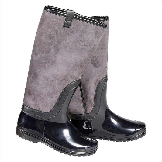 Stijlvolle zwarte XQ dames fashion regenlaarzen
